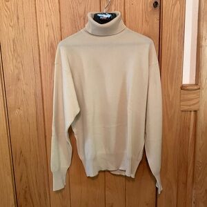 Men’s cashmere turtleneck sweater.